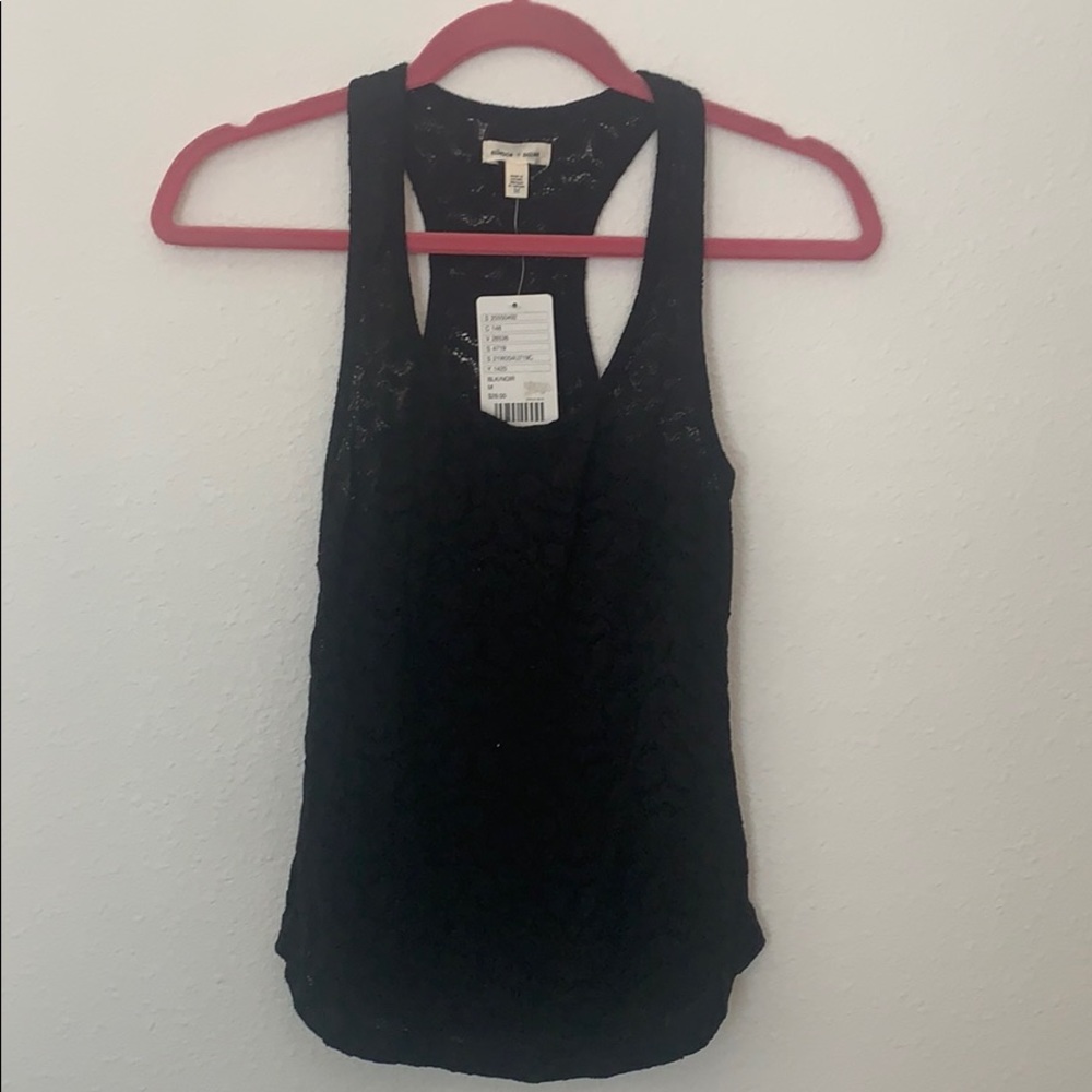 New with tags! Silence & noise black lace tank top